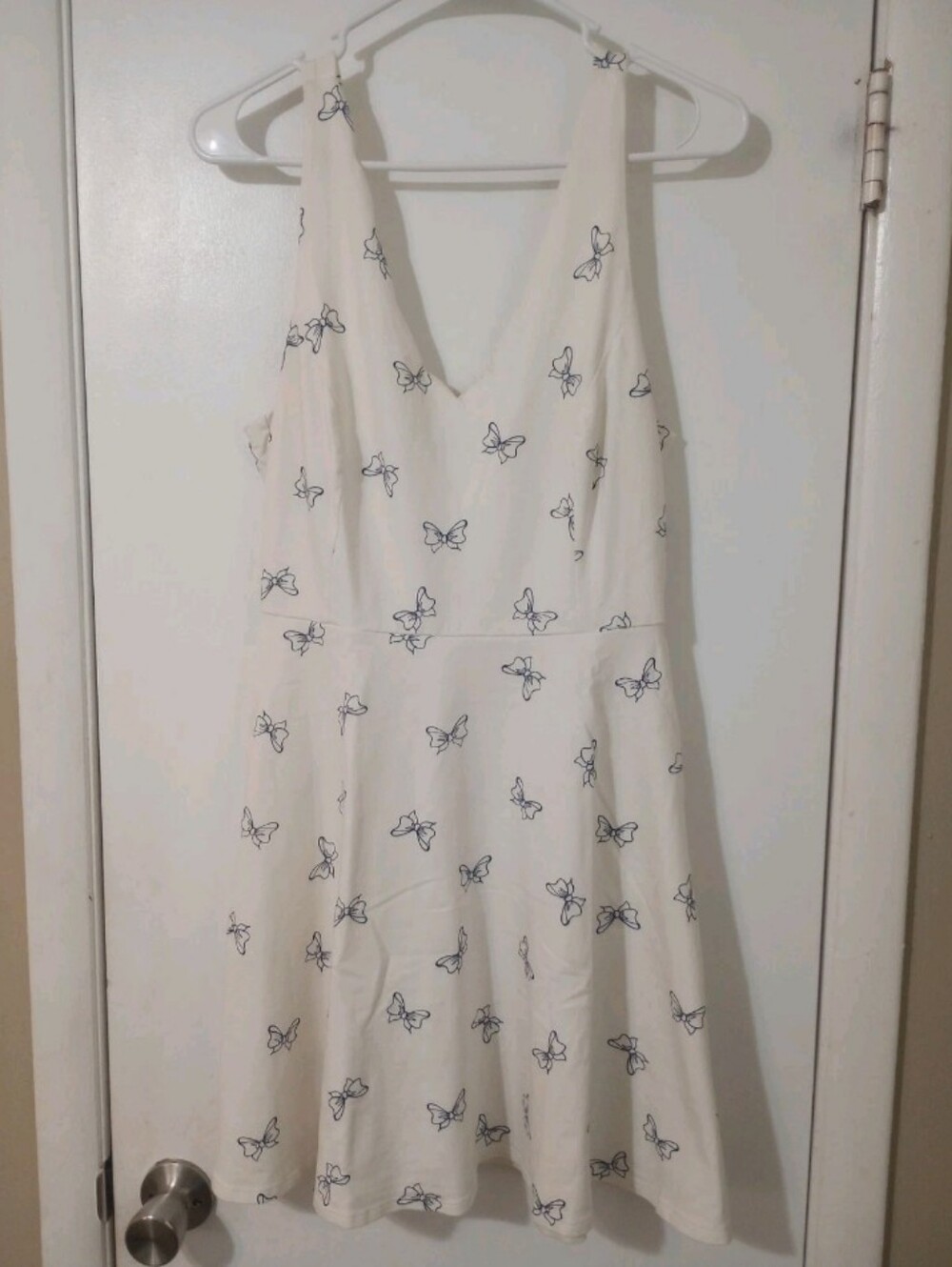 Disney LC Lauren Conrad Women's Minnie Mouse Bow Scallop Neckline Dress M